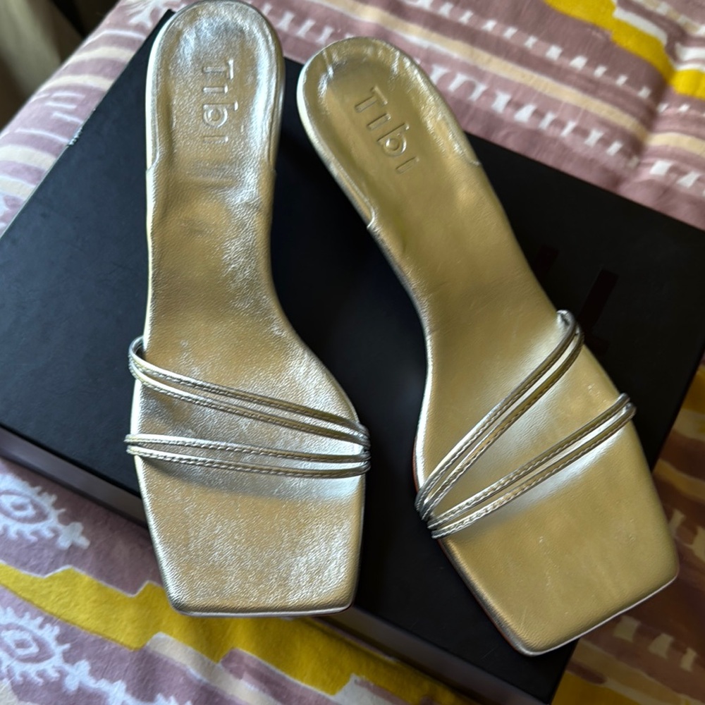 Tibi Jim sandal, silver, size 40EU, EUC, $125